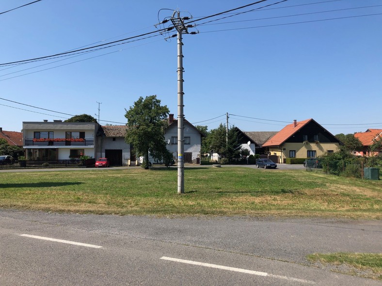 Centrum wsi Vražné na czeskich Morawach