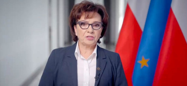 Elżbieta Witek wygłosiła orędzie. Nie kryła, że odpowiada Grodzkiemu. Mówiła też o opozycji i o Tusku