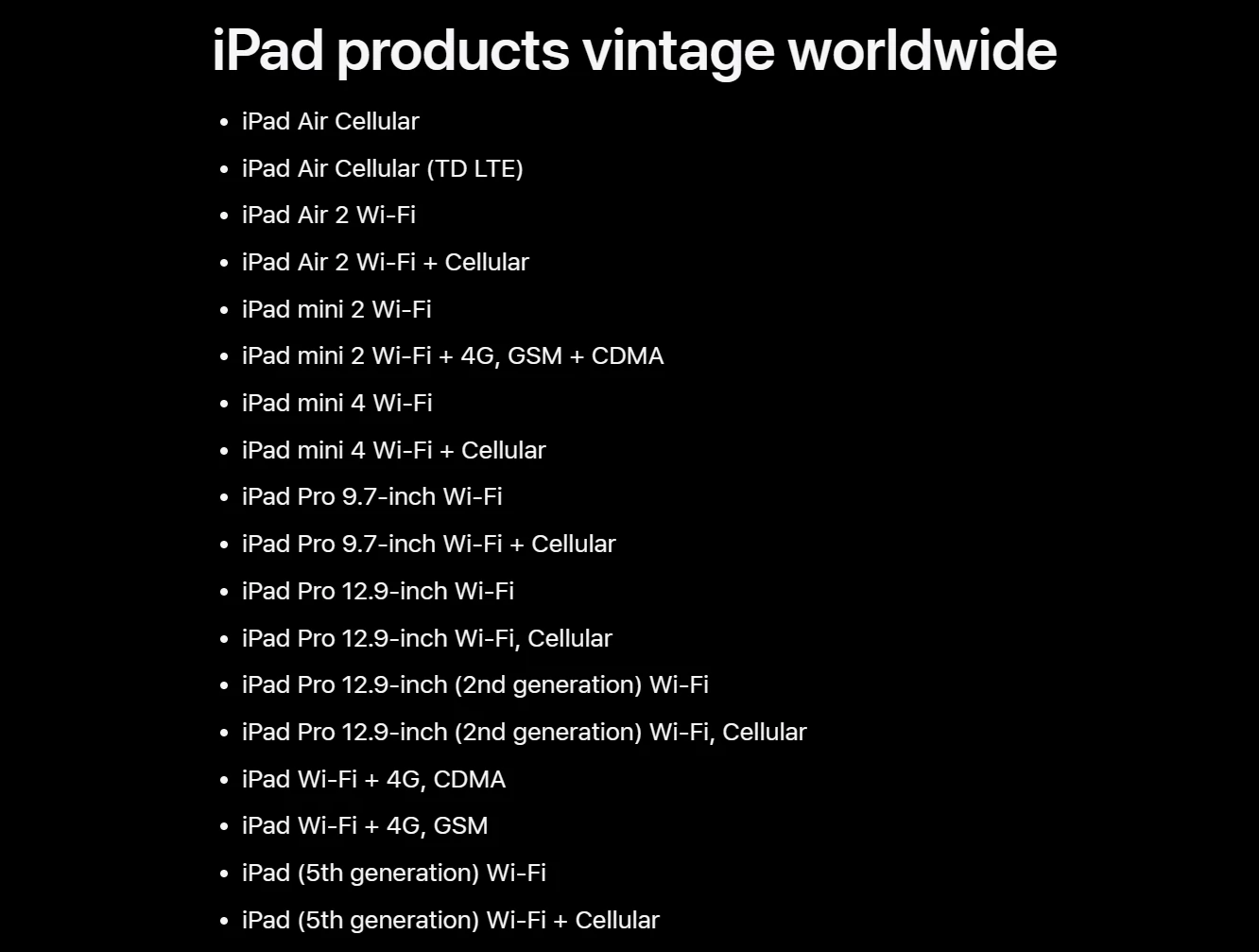 Apple iPad vintage
