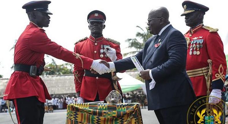 Nana Addo with the military