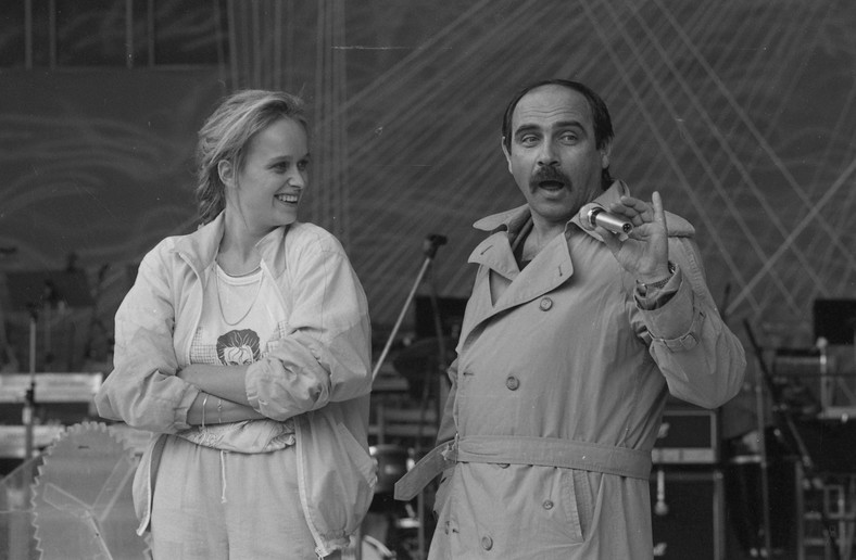 Aktorka i piosenkarka Monika Borys oraz Andrzej Zaucha (1989) 