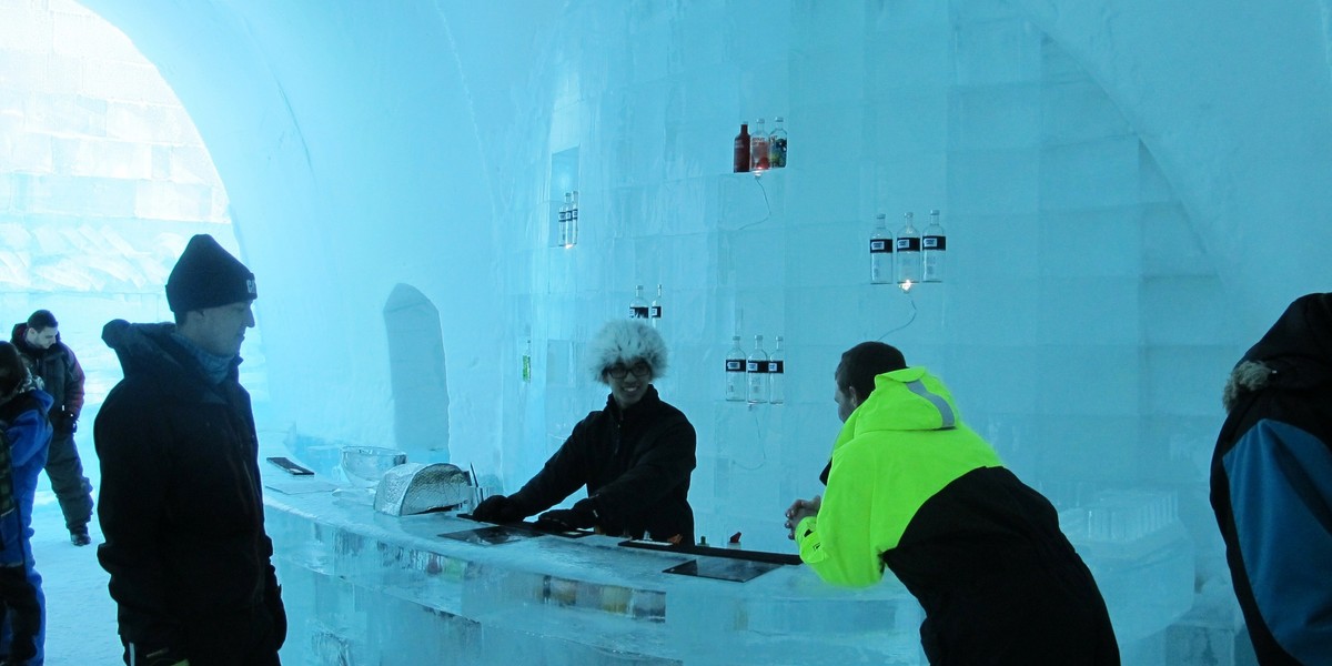 Jukkasjarvi  ice hotel lodowy szwecja