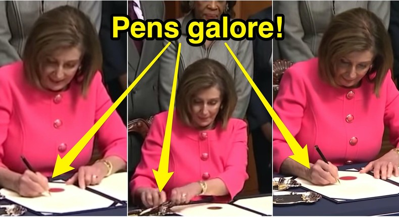 Nancy pelosi pens