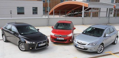 Mitsubishi Lancer kontra Citroen C4 i Opel Astra