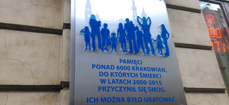 Kraków: tablica ku pamięci 6 tys. ofiar smogu