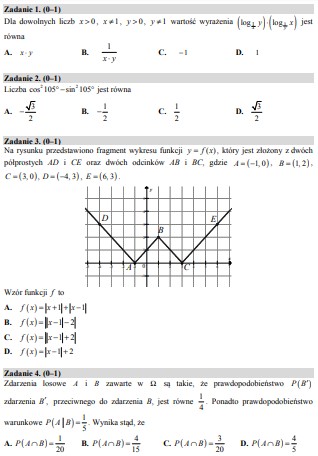 Matura 2019 - matematyka rozszerzona