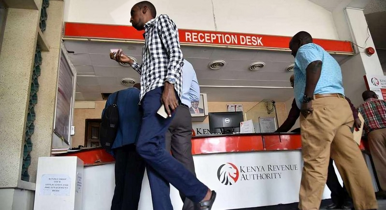 Kenyans at KRA reception desk