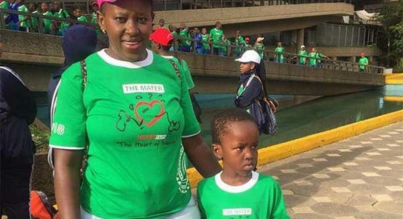 Jerusha Wanjiku with her son Ian Kariuki in a past event in Nairobi (Nation)