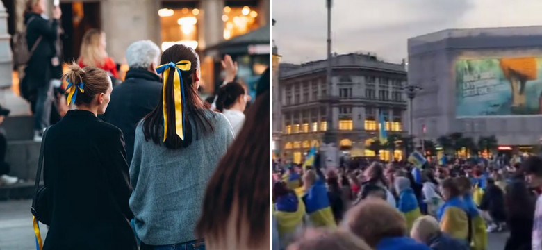 Dziesiątki Ukraińców klęknęły przed katedrą w Mediolanie. Poruszający widok