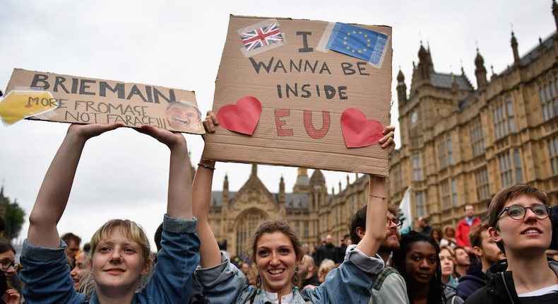 Anti-Brexit campaigners.