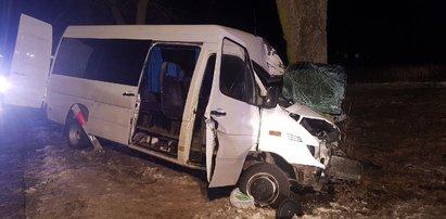 Autobus uderzył w drzewo. Nie żyje kierowca, dwie osoby są ranne