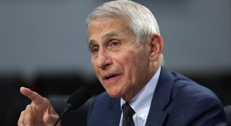 Dr. Anthony Fauci testifies on Capitol Hill on May 11, 2022.