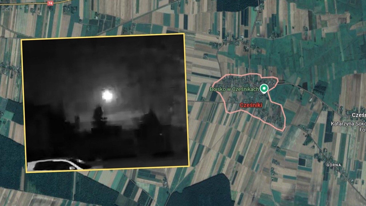 Rosyjski dron strącony na Lubelszczyźnie. Do sieci trafiło nagranie