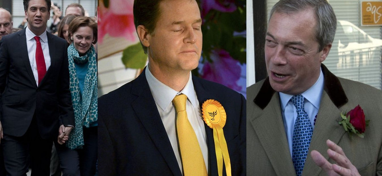 Wielka Brytania: Wyniki wyborów zmiotły Milibanda, Clegga i Farage'a