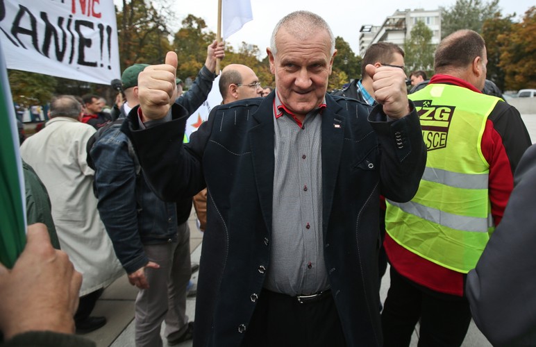 Przewodniczący OPZZ Jan Guz