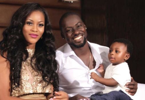 Chris Attoh, ex-wife Damilola and their son 