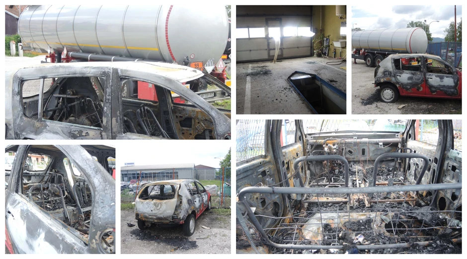 Zapaljena "dačija" u Požegi