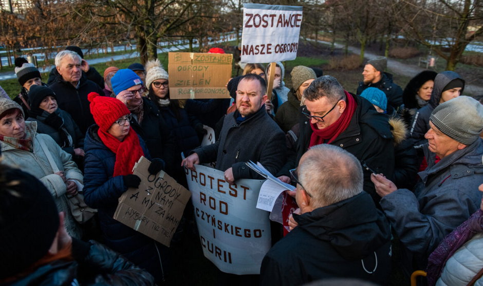 Protest działkowców