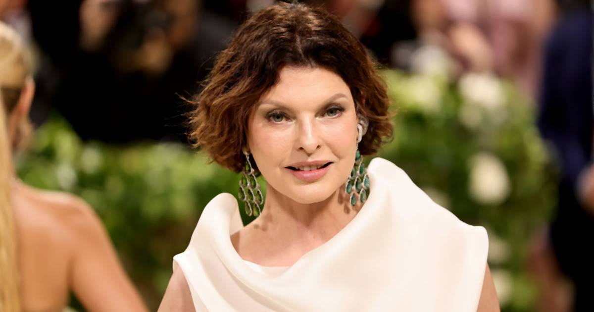 Linda Evangelista at the Met Gala.  Years ago, she disappeared from the media after a failed procedure