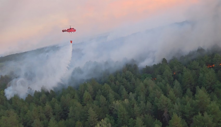 Deliblatska peščara gašenje požara iz helikoptera