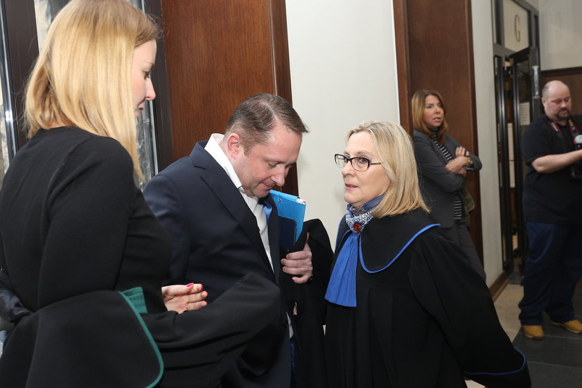 Kamil Durczok na rozprawie w sądzie