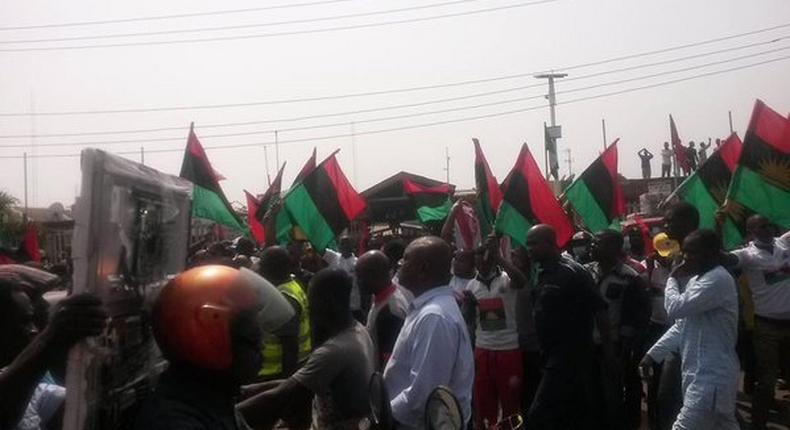 Biafra protest holds in Lagos on December 16, 2015