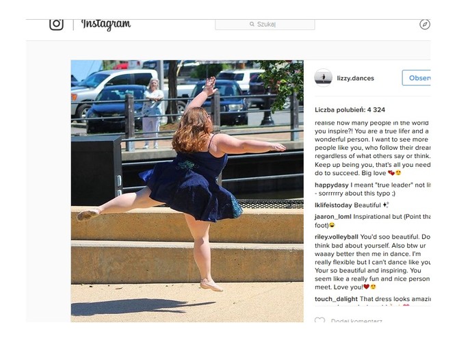 Lizzy baletnica z nadwagą