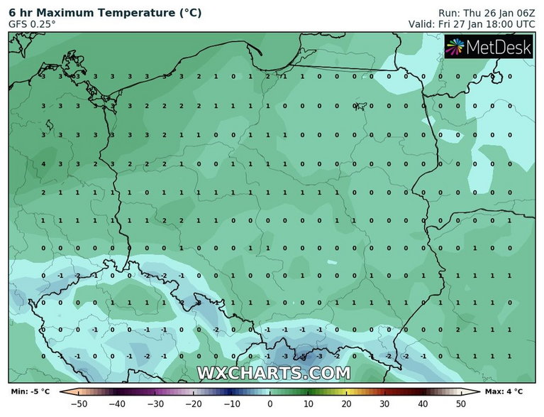 Temperatura nie wszędzie i jedynie nieznacznie przekroczy 0 st. C