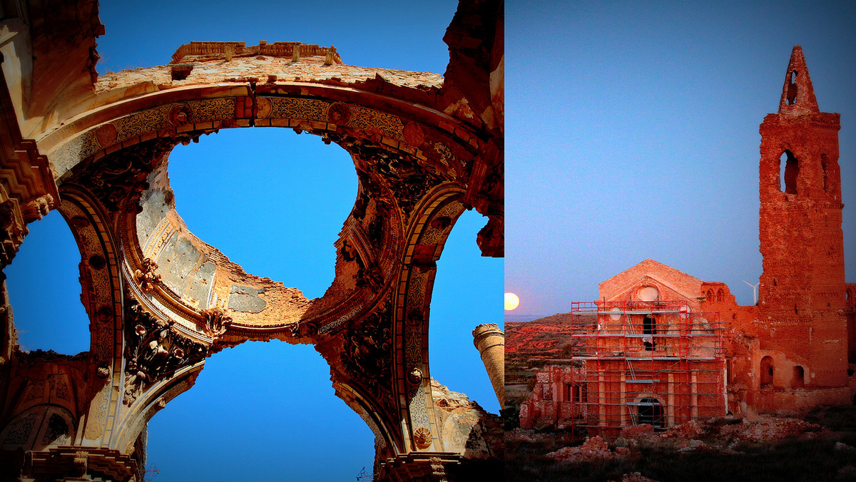 Belchite - zrujnowane miasto, ofiara wojny domowej w Hiszpanii