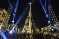 Giant Christmas tree lit in Byblos