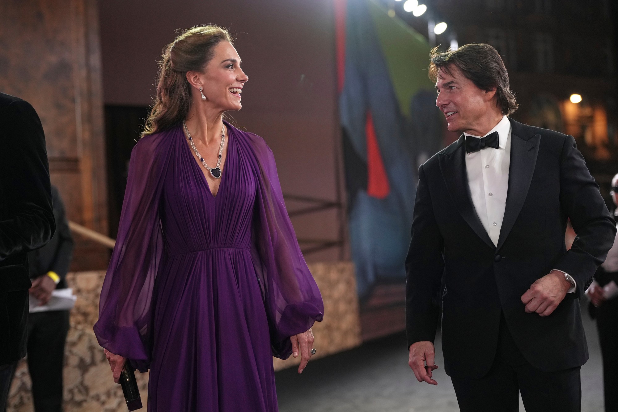 Princezná Kate a Tom Cruise na premiére filmu Digger v Londýne.