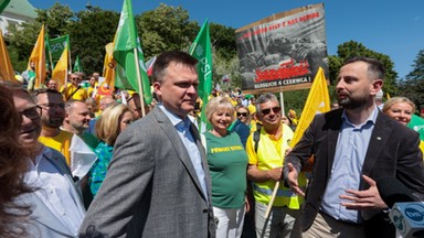 Hołownia i Kosiniak-Kamysz nie przemawiali na marszu. "Dobrze się stało"