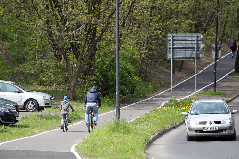 Zmodernizowana ścieżka rowerowa w Katowicach