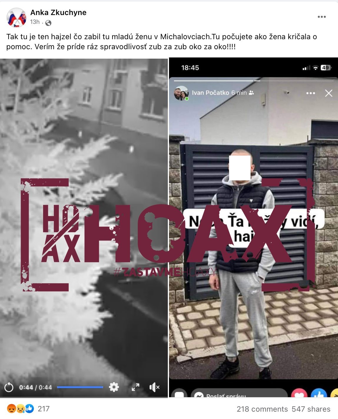 Chronická klamárka podľa polícia šíri ďalší hoax a ohrozuje človeka na fotke. 