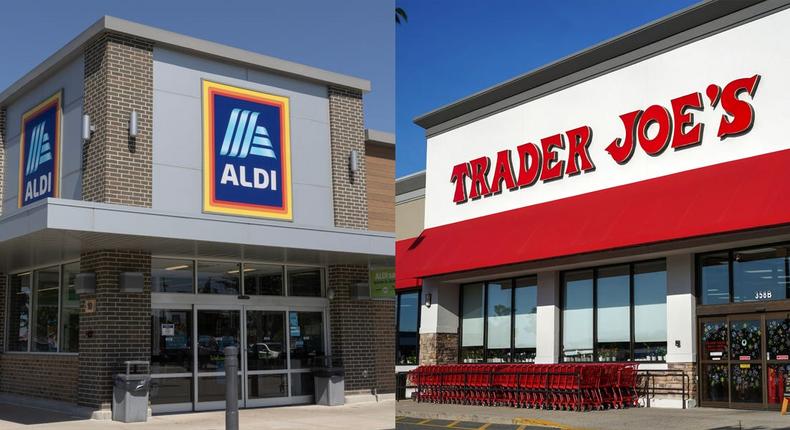 I tried to do my usual weekly Aldi shopping trip at Trader Joe's. Jonathan Weiss/Shutterstock; QualityHD/Shutterstock