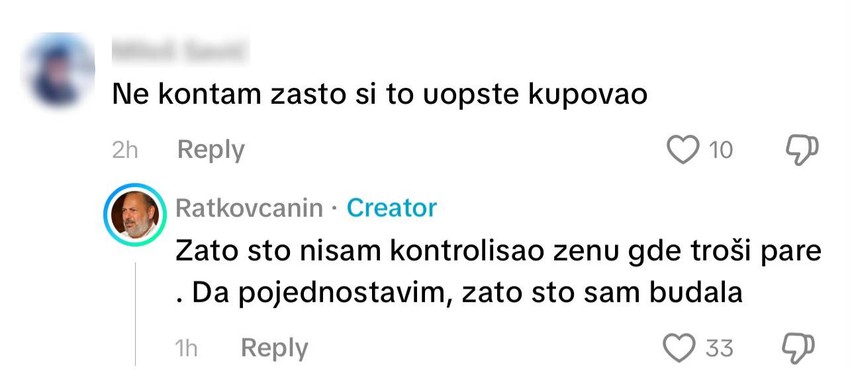 Branko Babić, kiomentar