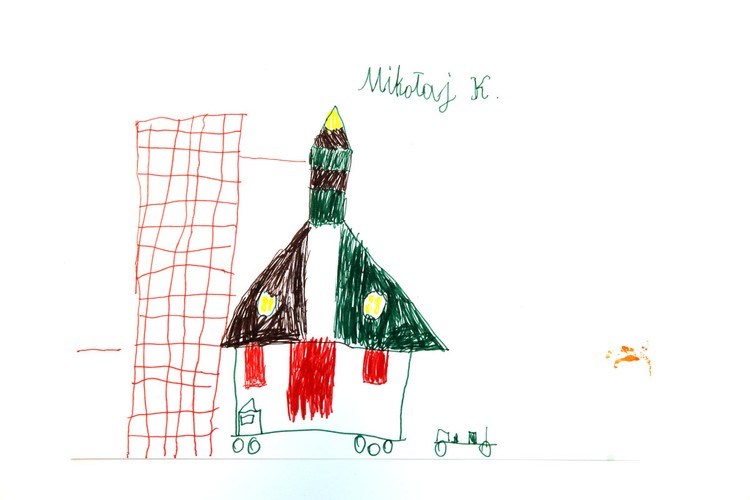 Autor rysunku: Mikołaj Kamiński, lat 7