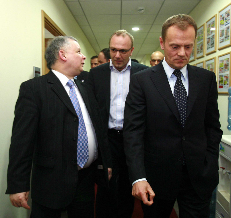 Jarosław Kaczyński, Grzegorz Jankowski i Donald Tusk