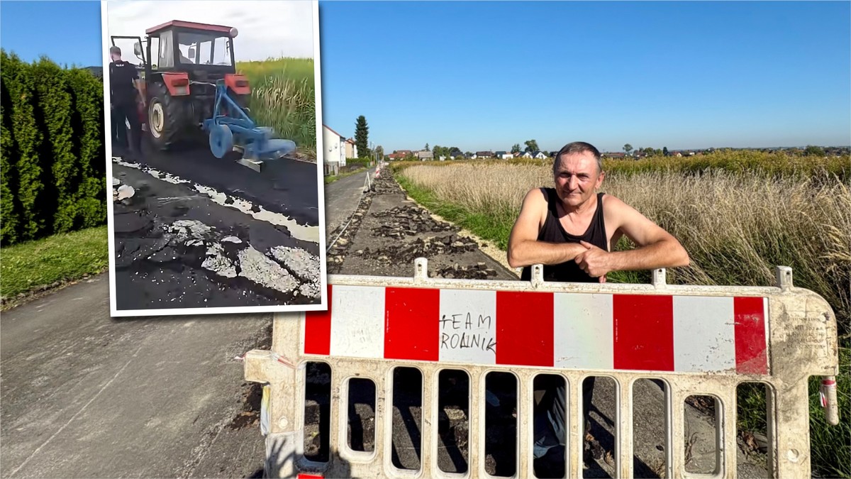 Rolnik, który zaorał drogę w Gliwicach, stanie przed sądem