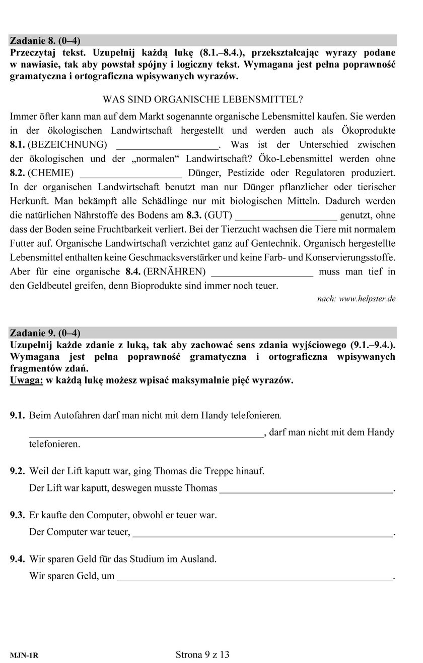 Matura 2017 język niemiecki poziom rozszerzony. Arkusze maturalne CKE - pytania i odpowiedzi