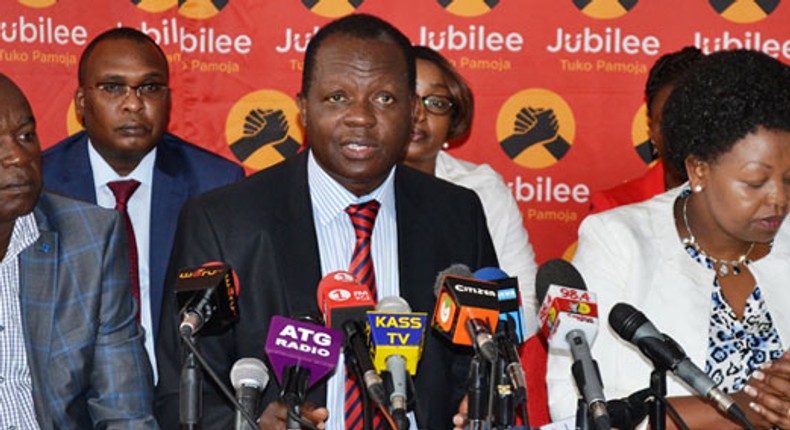 File image of Jubilee party secretary general Raphael Tuju