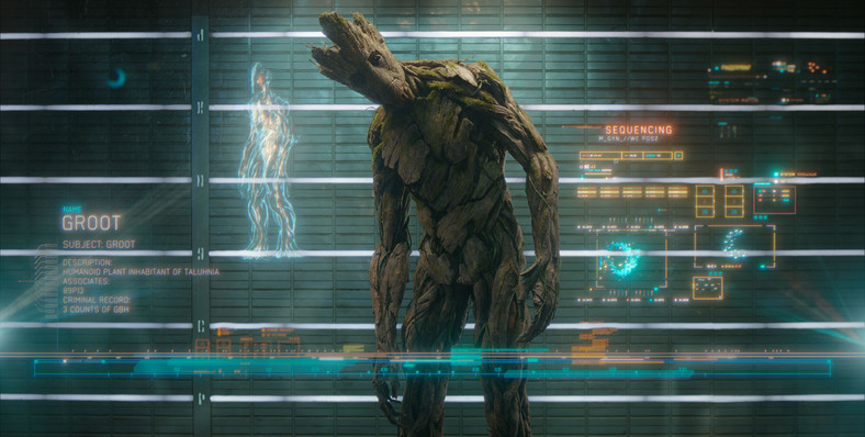 Vin Diesel jako Groot w filmie "Strażnicy Galaktyki" (kadr z filmu)