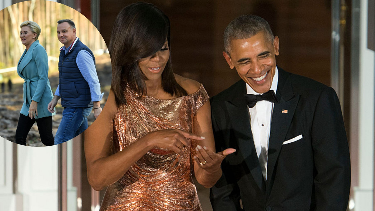 Michelle i Barack Obama niczym Agata i Andrzej Duda. Sylwestrowe zdjęcie jest hitem