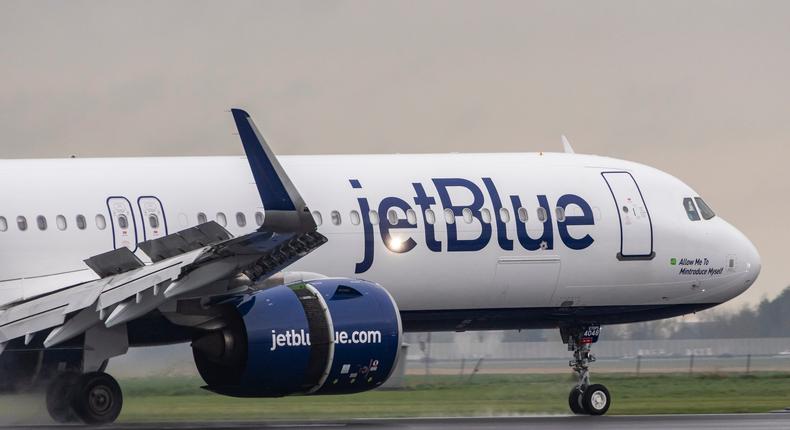 A JetBlue Airbus A321neo.Nicolas Economou/NurPhoto via Getty Images