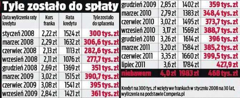 Rządzie ratuj! Kredytu we frankach nie da się spłacić!