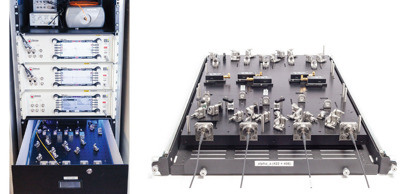 System laserów montowany w szafie typu rack