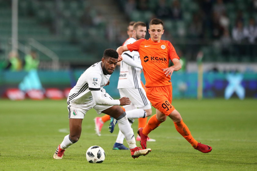 Pilka nozna. Ekstraklasa. Legia Warszawa - Zaglebie Lubin. 14.04.2018