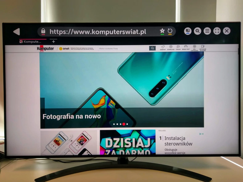 LG 55SM9010PLA - wbudowana przeglądarka WWW