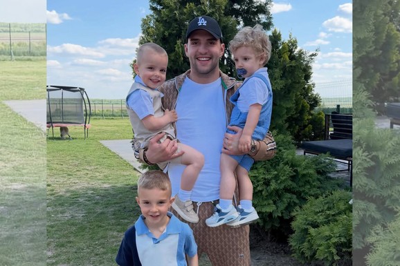 VELJKO SA SINOVIMA U TITELU Vratio se u Srbiju iz Rusije, a njegovi naslednici puni sreće: Željko, Krstan i Isaija ne prestaju da se smeju