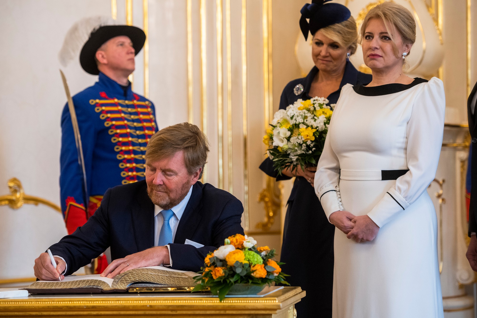 Prezidentka SR Zuzana Čaputová privítala na Slovensku holandského kráľa Viliama Alexandra s kráľovnou Maximou.